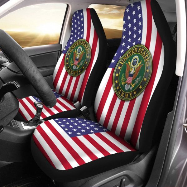 U.S Army Car Seat Covers Custom US Flag Car Accessories