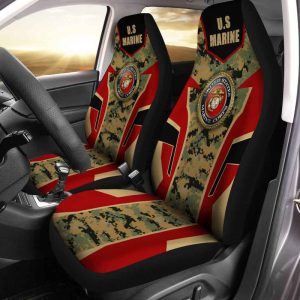 U.S Marine Corps Car Seat Covers Custom Camouflage Car Accessories