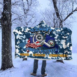 U.S Navy Machinery repairman Navy MR Proudly Served Hooded Blanket