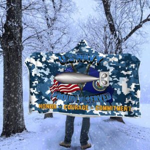 U.S Navy Torpedoman’s mate Navy TM Proudly Served Hooded Blanket