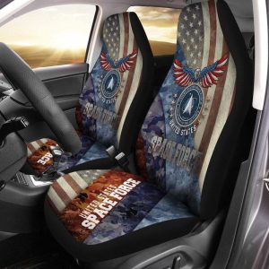 U.S Space Force Car Seat Covers Custom US Armed Forces Car Accessories