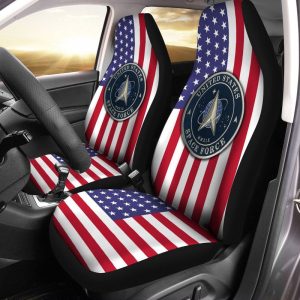 U.S Space Force Car Seat Covers Custom US Flag Car Accessories