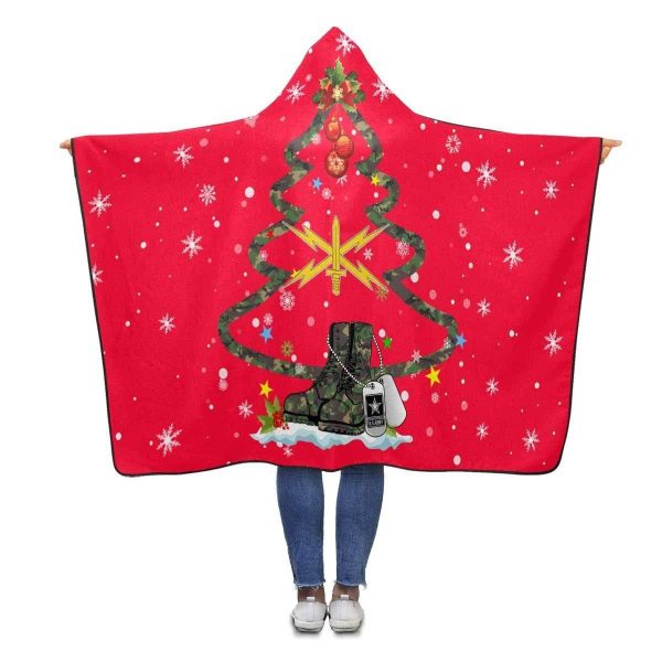 U.S. Army Cyber Corps – Christmas Hooded Blanket