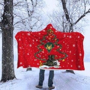 US Army E-4 SPC E4 Specialist Ranks – Christmas Hooded Blanket