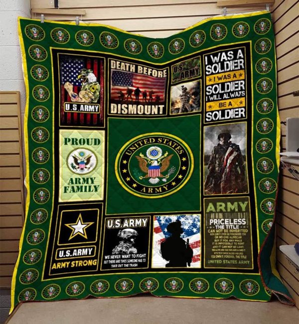 US Army Strong – Proud Army Veteran Blanket Quilt