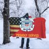 US Coast Guard Proudly Served Hooded Blanket