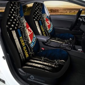 US Flag RN Nurse Car Seat Covers Custom Name Registered Nurse Car Accessories