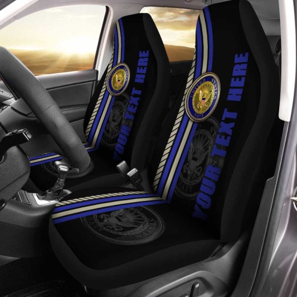 US Navy Car Seat Covers Custom Name Car Interior Accessories