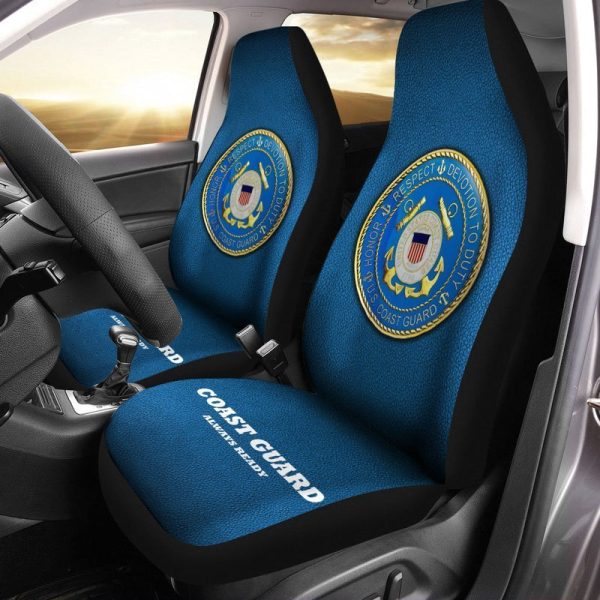 USCG Emblem Car Seat Covers United States Coast Guard Car Interior Accessories