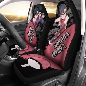 Uchiha Sadara Car Seat Covers Custom Boruto Anime Car Accessories