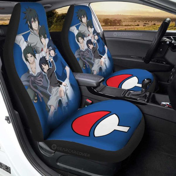 Uchiha Sasuke Car Seat Covers Custom Anime Car Accessories For Fans