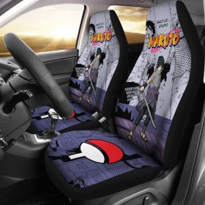 Uchiha Sasuke Car Seat Covers Custom Anime Car Interior Accessories