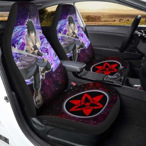 Uchiha Sasuke Car Seat Covers Custom Anime Galaxy Style Car Accessories For Fans