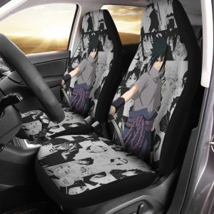 Uchiha Sasuke Car Seat Covers Custom Manga Anime Car Interior Accessories