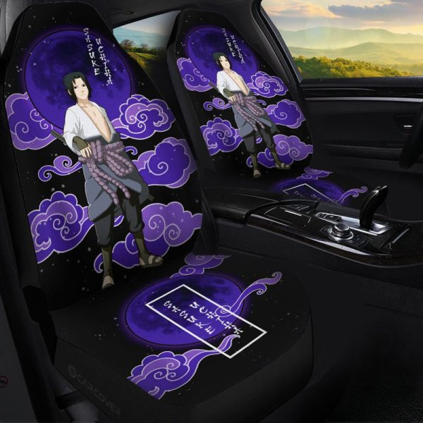 Uchiha Sasuke Car Seat Covers Custom Shippuden Anime Car Accessories