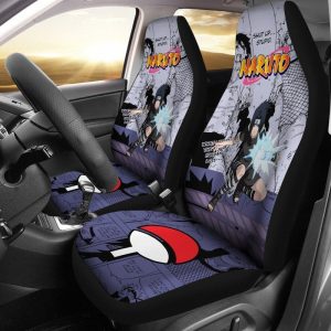 Uchiha Sasuke Jutsu Car Seat Cover Custom Anime Car Accessories