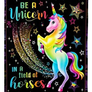 Unicorn Be A Unicorn Blanket