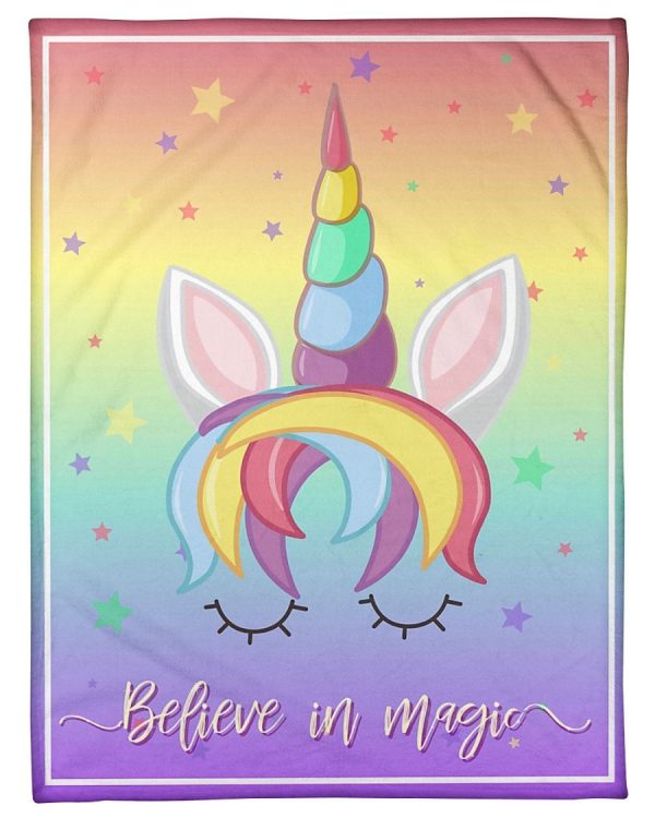 Unicorn Believe In Magic Blanket