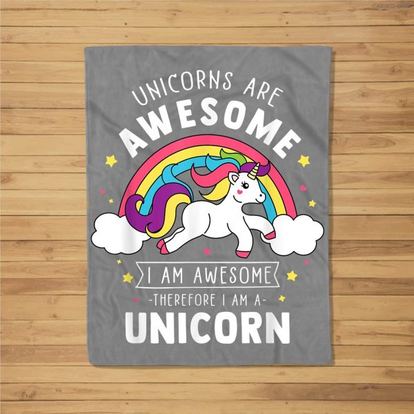 Unicorns Are Awesome I’M A Unicorn – Funny Rainbow Gift Fleece Blanket