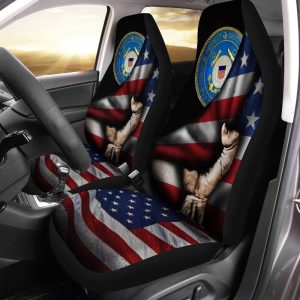 United States Coast Guard Car Seat Covers Custom American Flag USCG Car Accessories