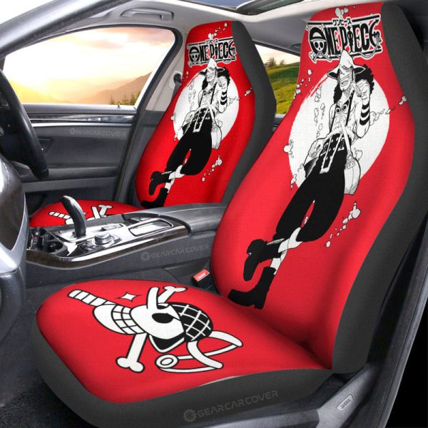 Usopp Car Seat Covers Custom One Piece Anime Car Accessories