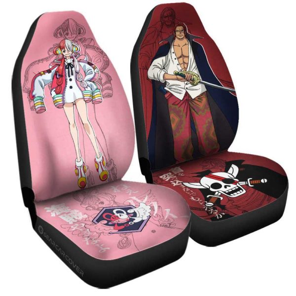 Uta And Shanks Car Seat Covers Custom One Piece Red Anime Car Accessories