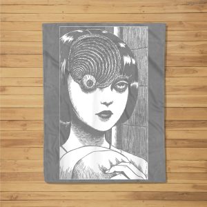 Uzumaki Scar Spiral Girl Fleece Blanket