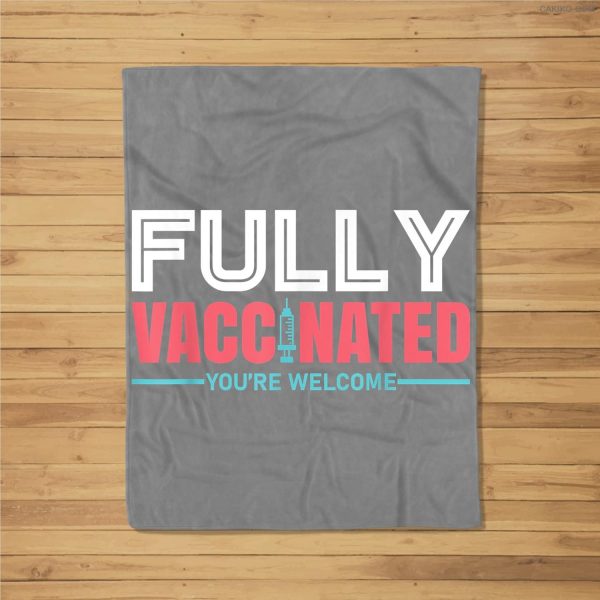 Vaccinated For Men Women Vaccinated Vaccinated Fleece Blanket