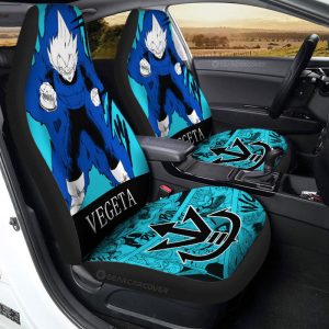 Vegeta Car Seat Covers Custom Manga Color Blue