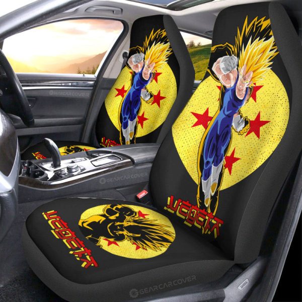 Vegeta SSJ Car Seat Covers Custom Dragon Ball Anime Car Accessories