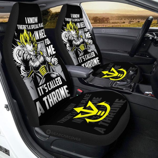 Vegeta's Throne Essential Car Seat Covers Custom Gift For Dragon Ball Anime Fans