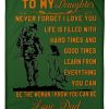 Veteran Lovely Message From Dad Gifts For Daughters Blanket