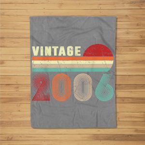 Vintage 2006 Funny 15 Years Old Boys And Girls 15Th Birthday Fleece Blanket