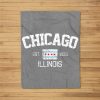 Vintage Chicago Illinois Est. 1833 Gift Fleece Blanket