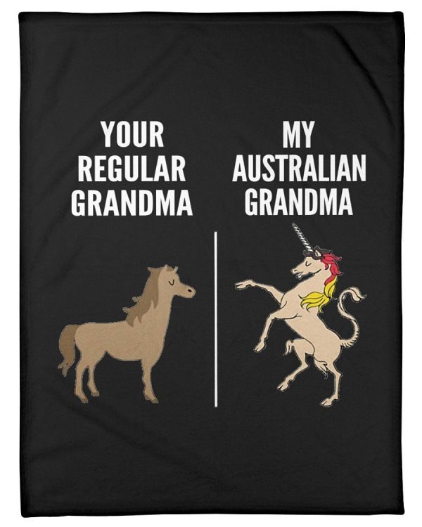 Vintage Funny Your Regular Grandma My Australian Grandma Gift For Family Blanket