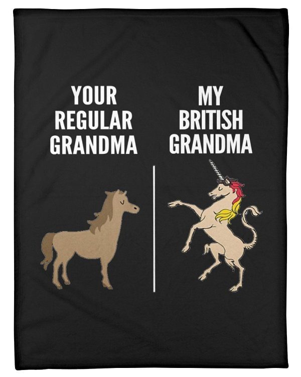 Vintage Funny Your Regular Grandma My British Grandma Gift For Family Blanket