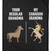 Vintage Funny Your Regular Grandma My Canadian Grandma Gift For Family Blanket