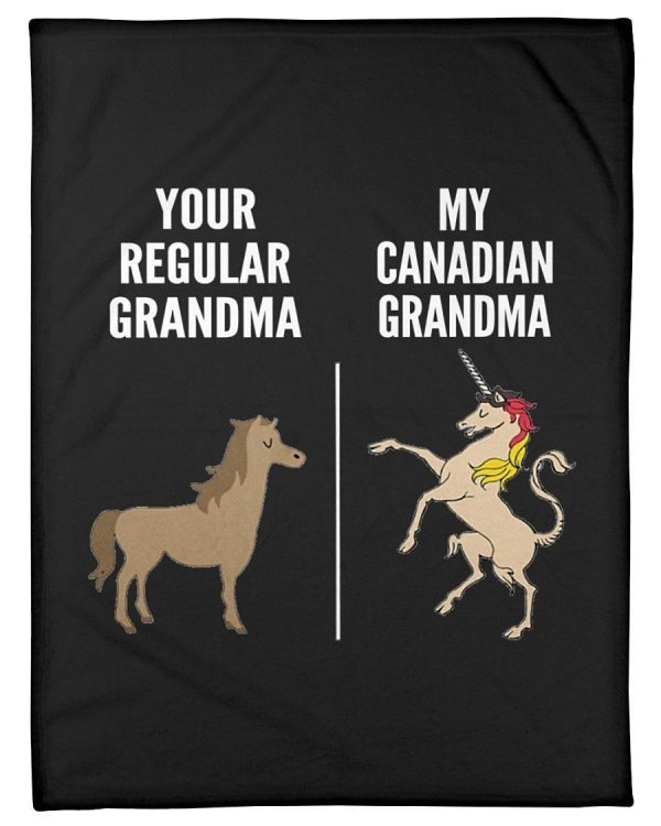 Vintage Funny Your Regular Grandma My Canadian Grandma Gift For Family Blanket