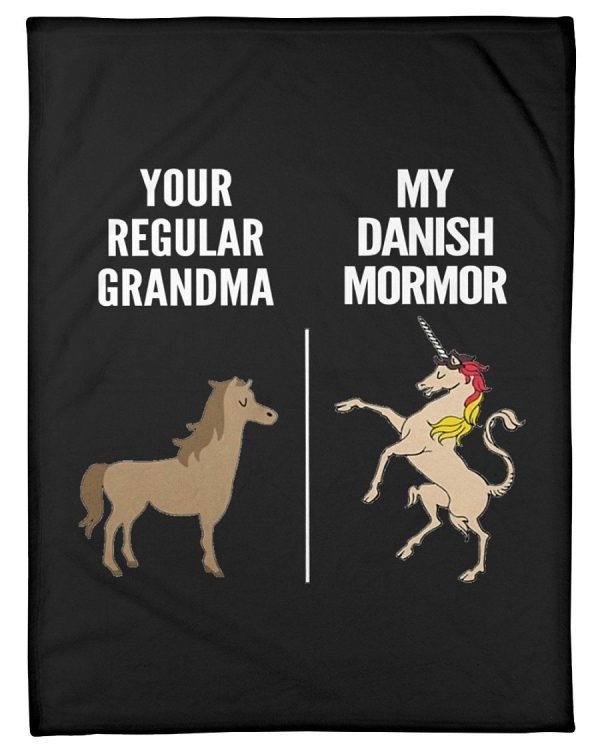 Vintage Funny Your Regular Grandma My Danish Mormor Gift For Family Blanket