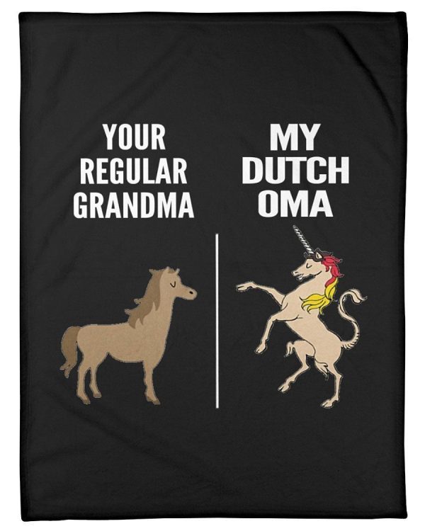 Vintage Funny Your Regular Grandma My Dutch Oma Gift For Family Blanket