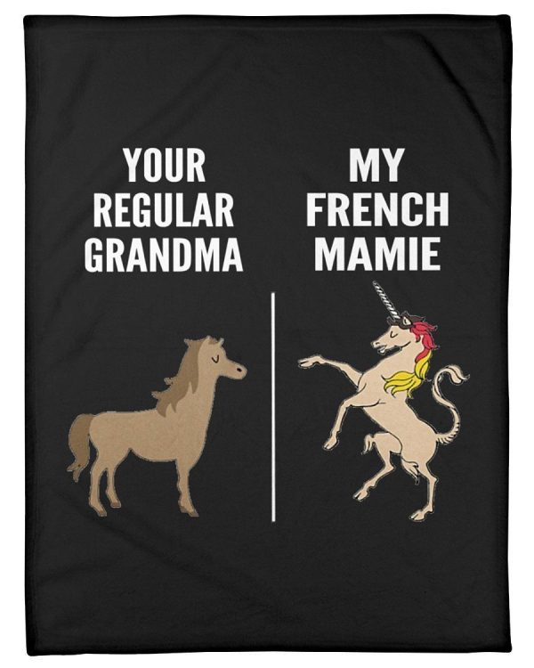 Vintage Funny Your Regular Grandma My French Mamie Gift For Family Blanket