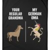 Vintage Funny Your Regular Grandma My German Oma Gift For Horse Lovers Blanket