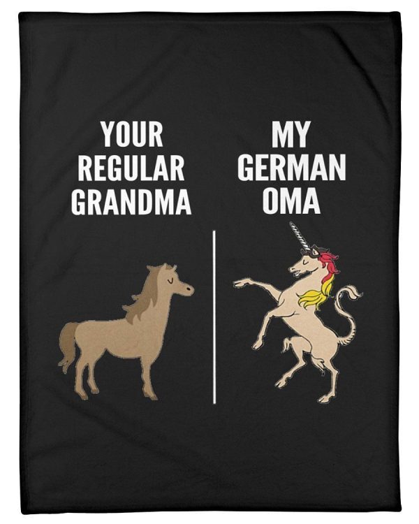 Vintage Funny Your Regular Grandma My German Oma Gift For Horse Lovers Blanket