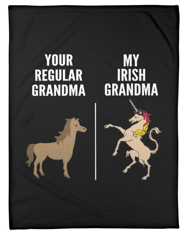 Vintage Funny Your Regular Grandma My Irish Grandma Gift For Family Blanket