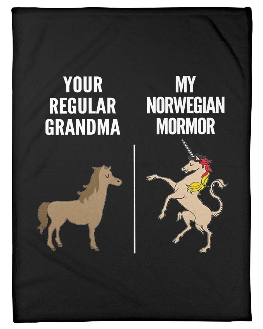 Vintage Funny Your Regular Grandma My Norwegian Mormor Gift For Family Blanket