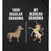 Vintage Funny Your Regular Grandma My Redhead Grandma Gift For Family Blanket