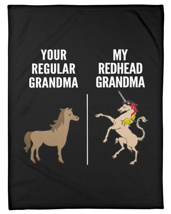 Vintage Funny Your Regular Grandma My Redhead Grandma Gift For Family Blanket