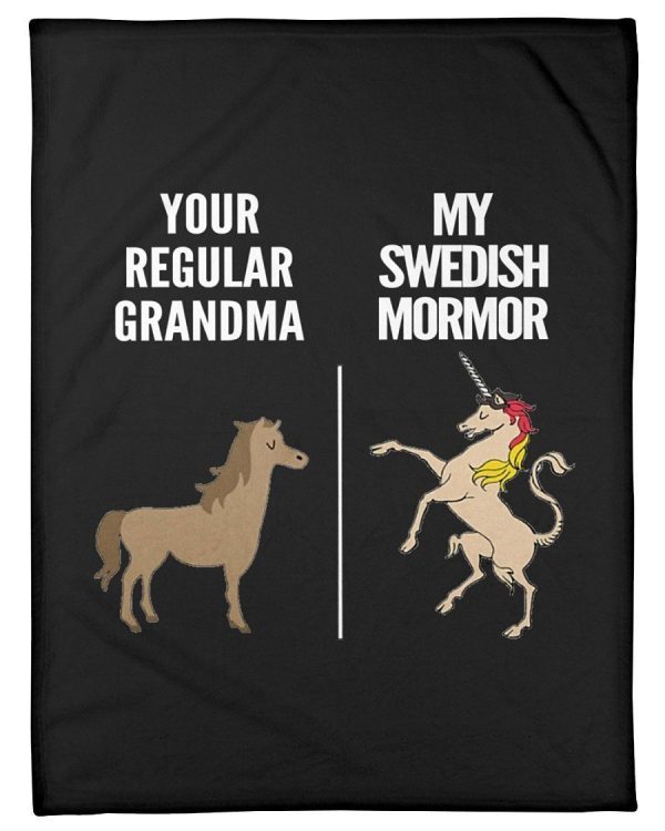 Vintage Funny Your Regular Grandma My Swedish Mormor Gift For Family Blanket