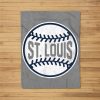 Vintage St. Louis Baseball Stitches Fleece Blanket