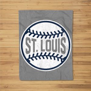 Vintage St. Louis Baseball Stitches Fleece Blanket